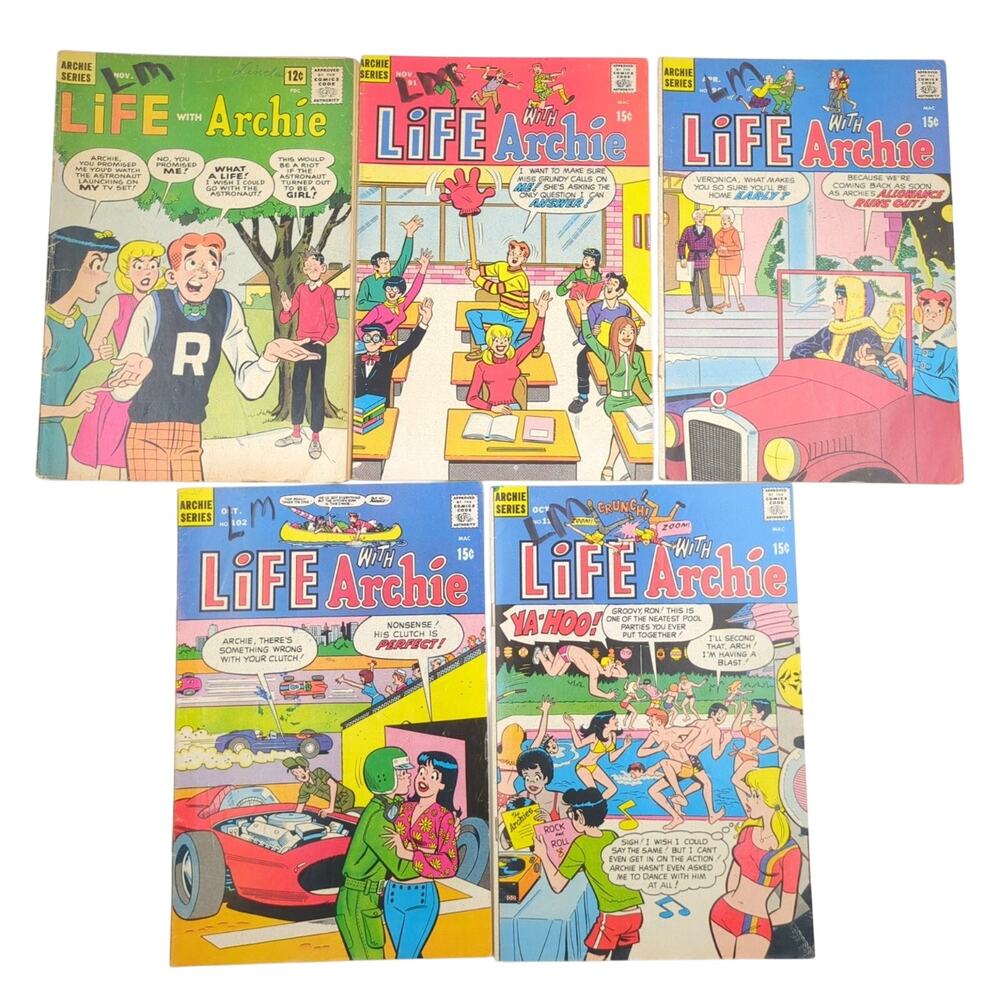 Life With Archie Comic Lot of 5 Issues #24, 91, 96, 102, 114 Archie Silver Age
